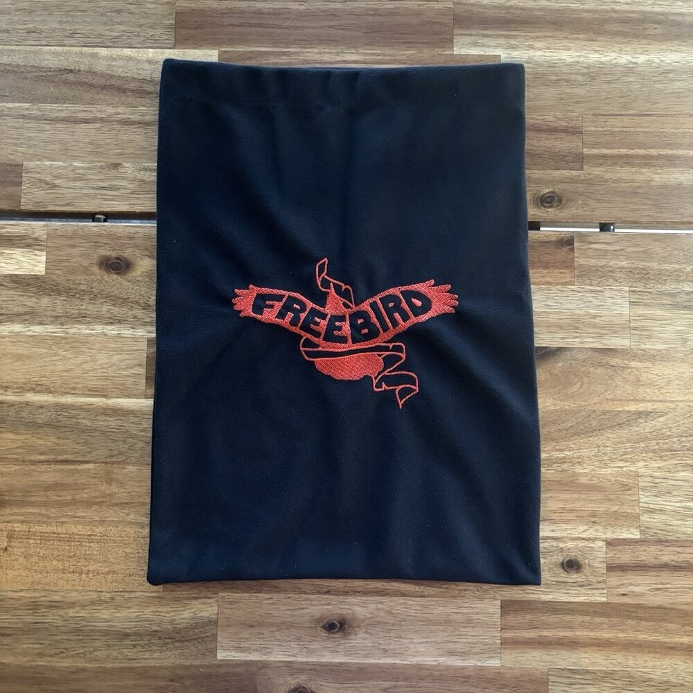 1 Freebird Black Dust Bag Shoe Storage Bag Red Embroidery Boho‎ Western